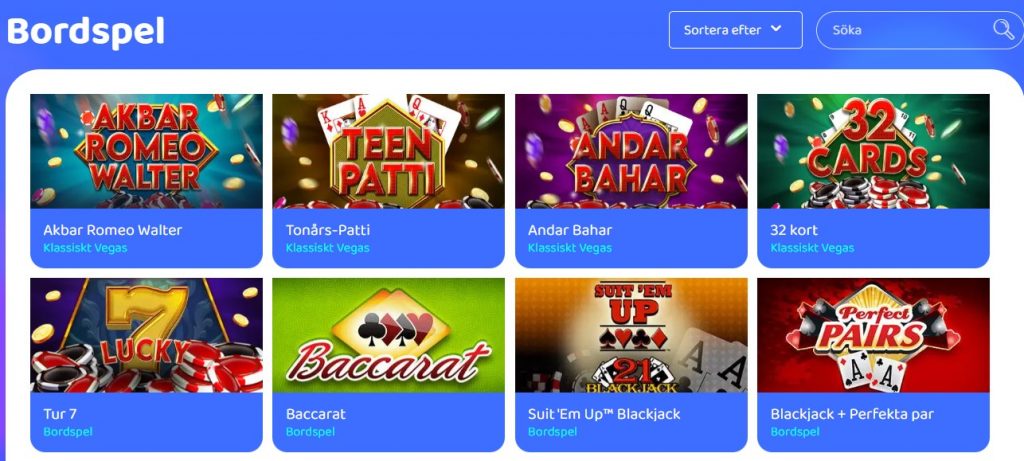 bordsspel i dreams casino